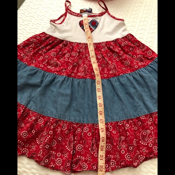 🏵 Girls summer tiered dress - size 6 - Picture 1 of 5